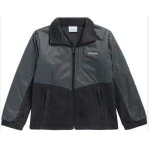 Columbia Kids' Birch Falls II Overlay Jacket black and gray, XS 4/5, Denali coat